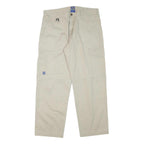 PRO JOB Mens Cotton Blend Beige Relaxed Straight Trousers W34 L28 Workwear Style