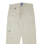 PRO JOB Mens Cotton Blend Beige Relaxed Straight Trousers W34 L28 Workwear Style