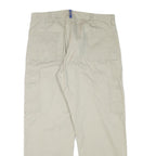 PRO JOB Mens Cotton Blend Beige Relaxed Straight Trousers W34 L28 Workwear Style