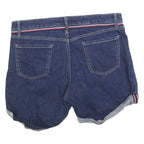 TOMMY HILFIGER Womens Shorts Blue Denim Casual M W34 Rolled Hem