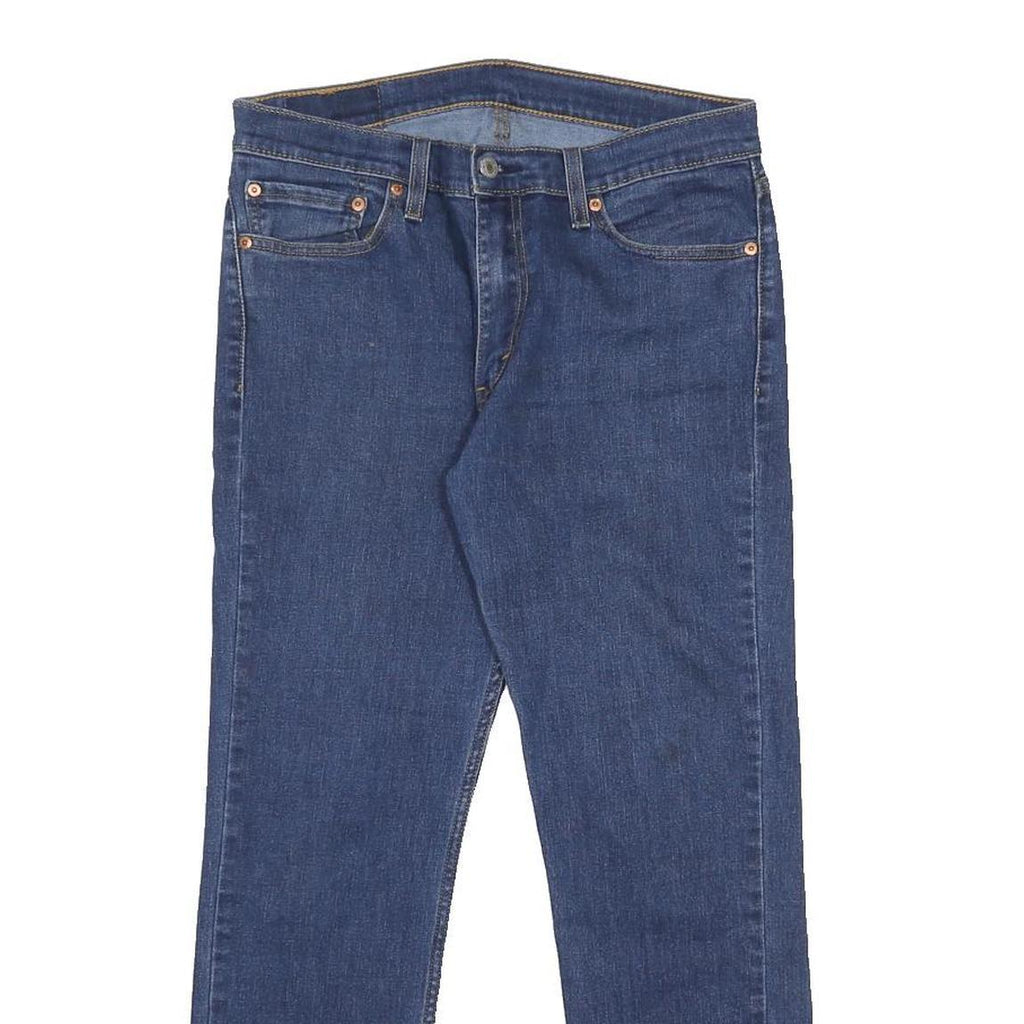 LEVI'S 511 Mens Slim Blue Denim Medium Jeans W33 L30 Classic Zip Cotton Blend