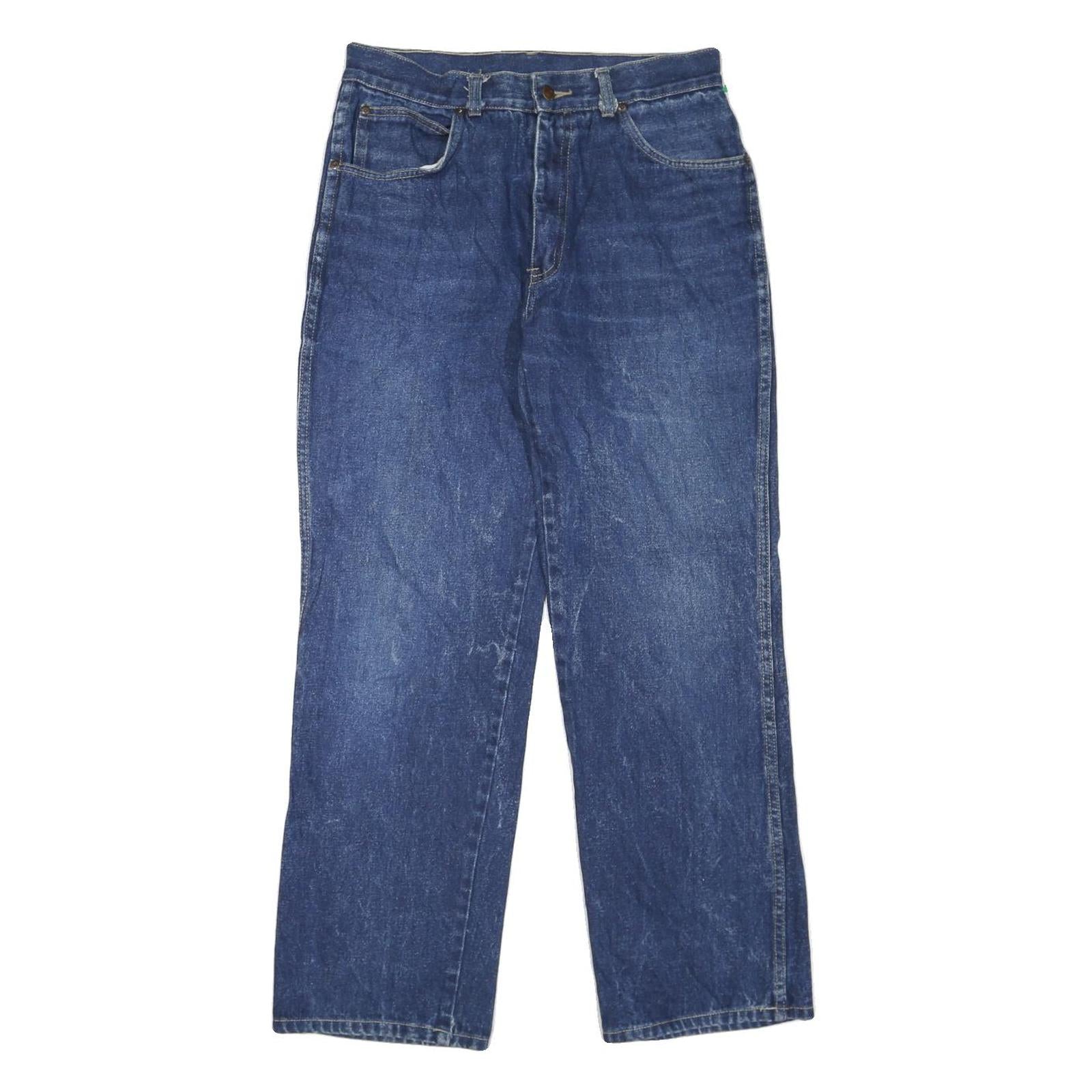 CALVIN KLEIN Mens Blue Regular Fit Denim Jeans W30 L30 Classic Zip Pocket