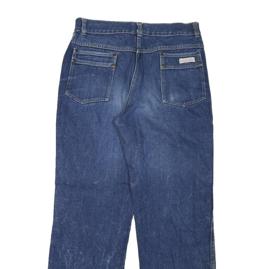 CALVIN KLEIN Mens Blue Regular Fit Denim Jeans W30 L30 Classic Zip Pocket