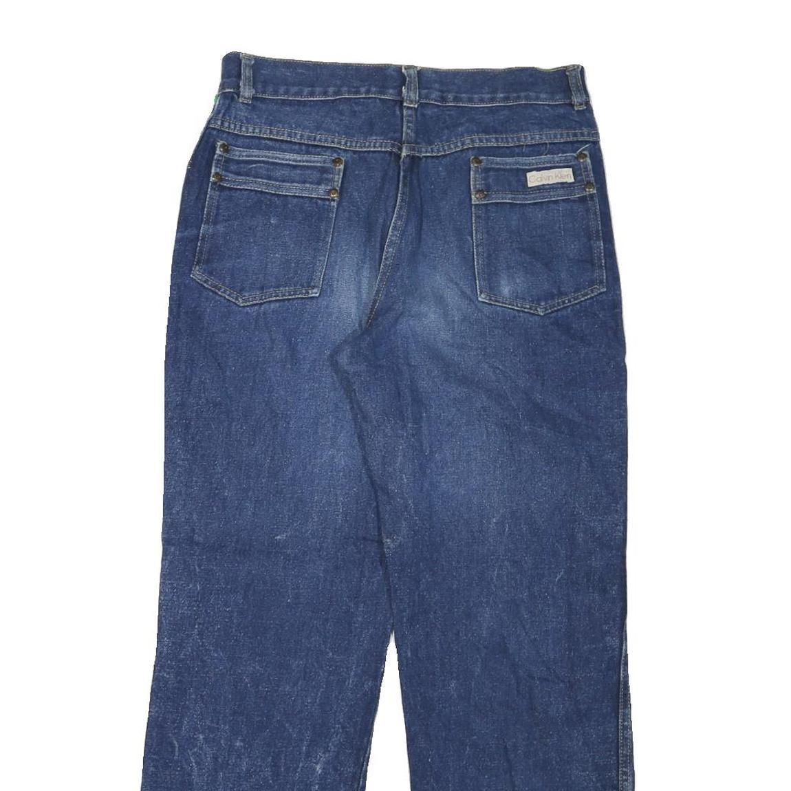 CALVIN KLEIN Mens Blue Regular Fit Denim Jeans W30 L30 Classic Zip Pocket