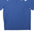 NIKE Mens Blue & White Indianapolis Colts Short Sleeve Zip Jacket L Polyester