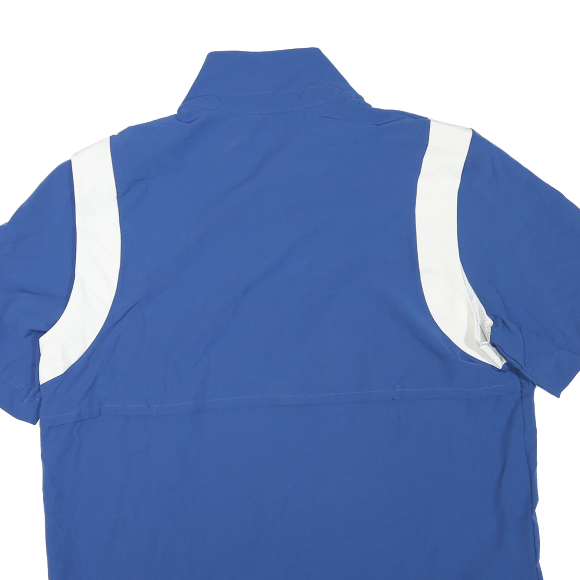 NIKE Mens Blue & White Indianapolis Colts Short Sleeve Zip Jacket L Polyester