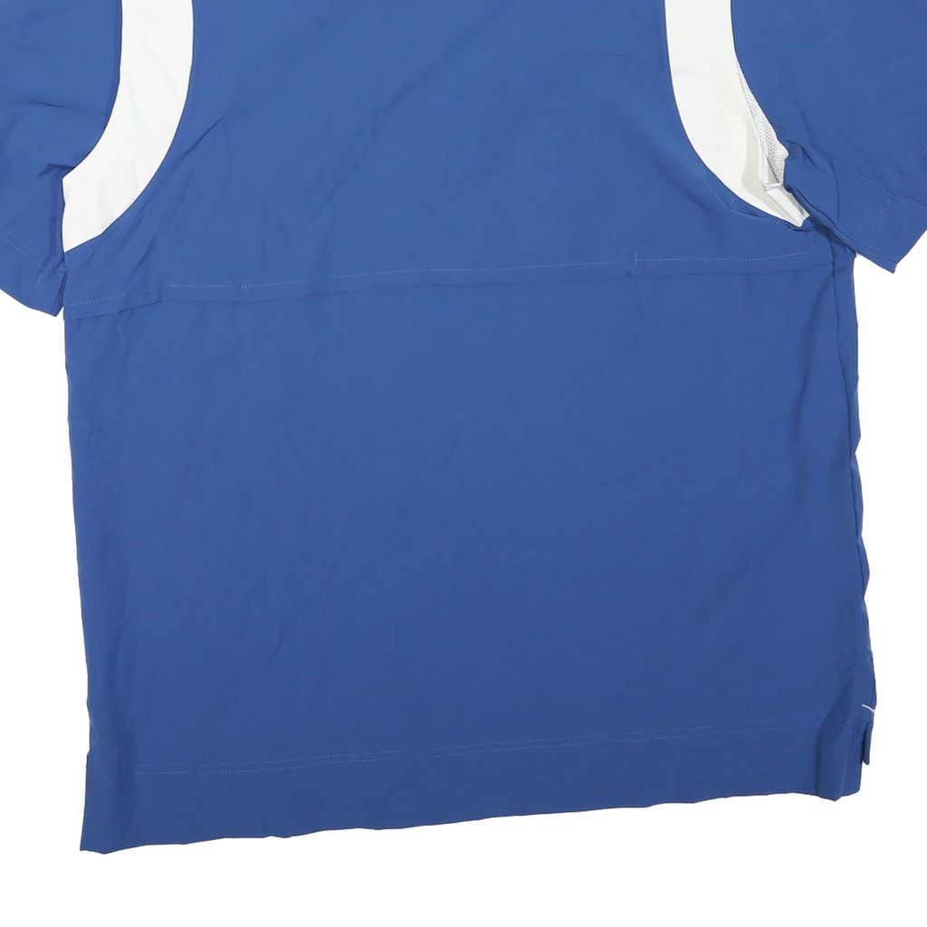 NIKE Mens Blue & White Indianapolis Colts Short Sleeve Zip Jacket L Polyester