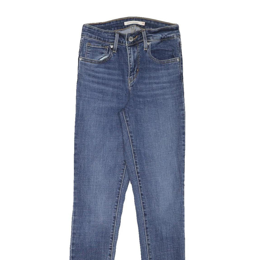 LEVI'S Womens Jeans Blue Slim Skinny Denim Medium W23 L29 Classic Zip Cotton
