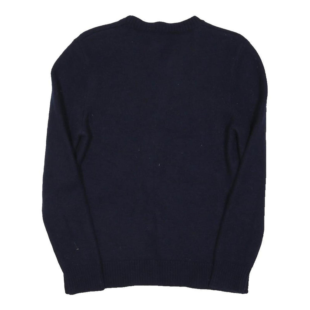 APC Mens Navy Plain Wool Jumper Crew Neck Basic Knit M Casual Classic Comfort