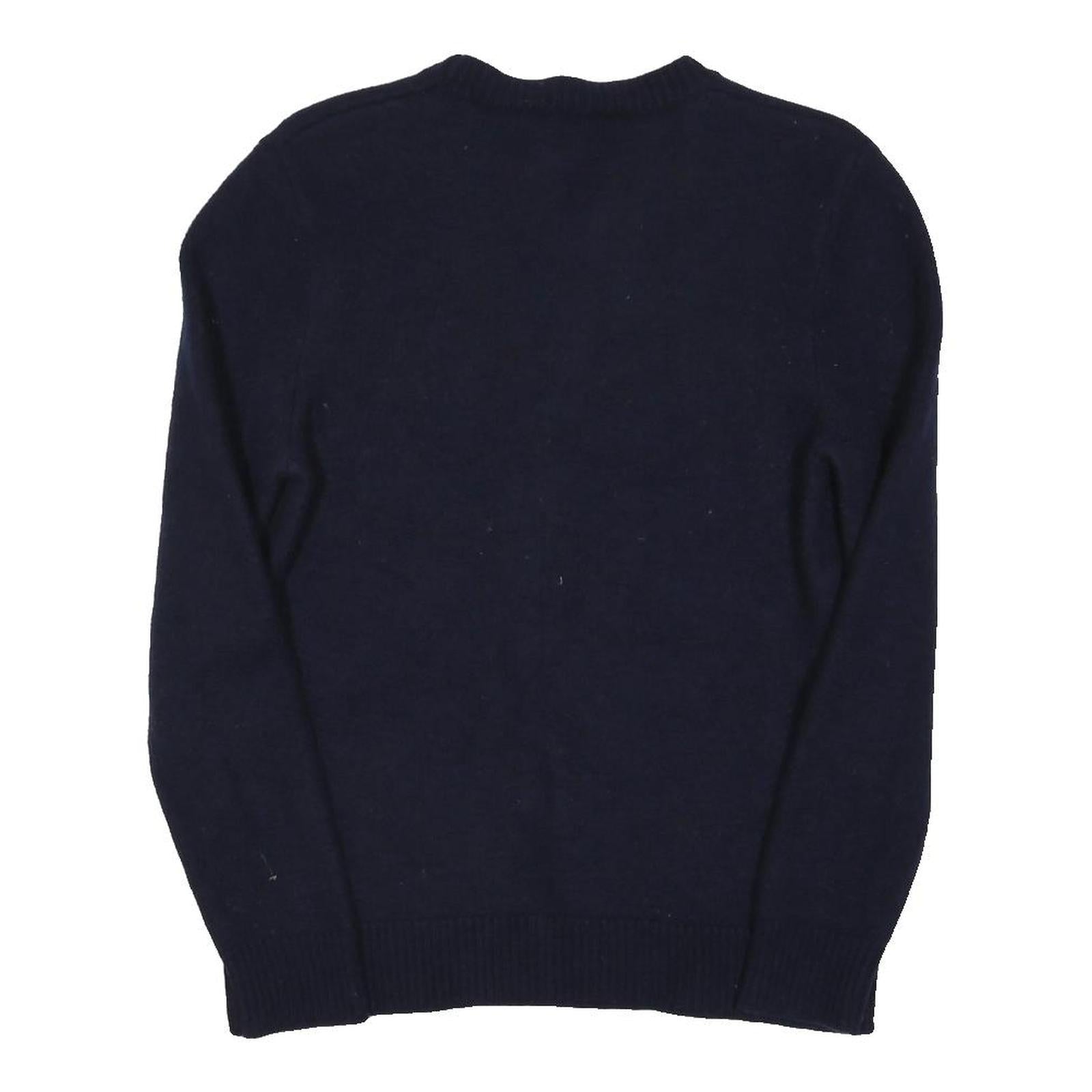 APC Mens Navy Plain Wool Jumper Crew Neck Basic Knit M Casual Classic Comfort