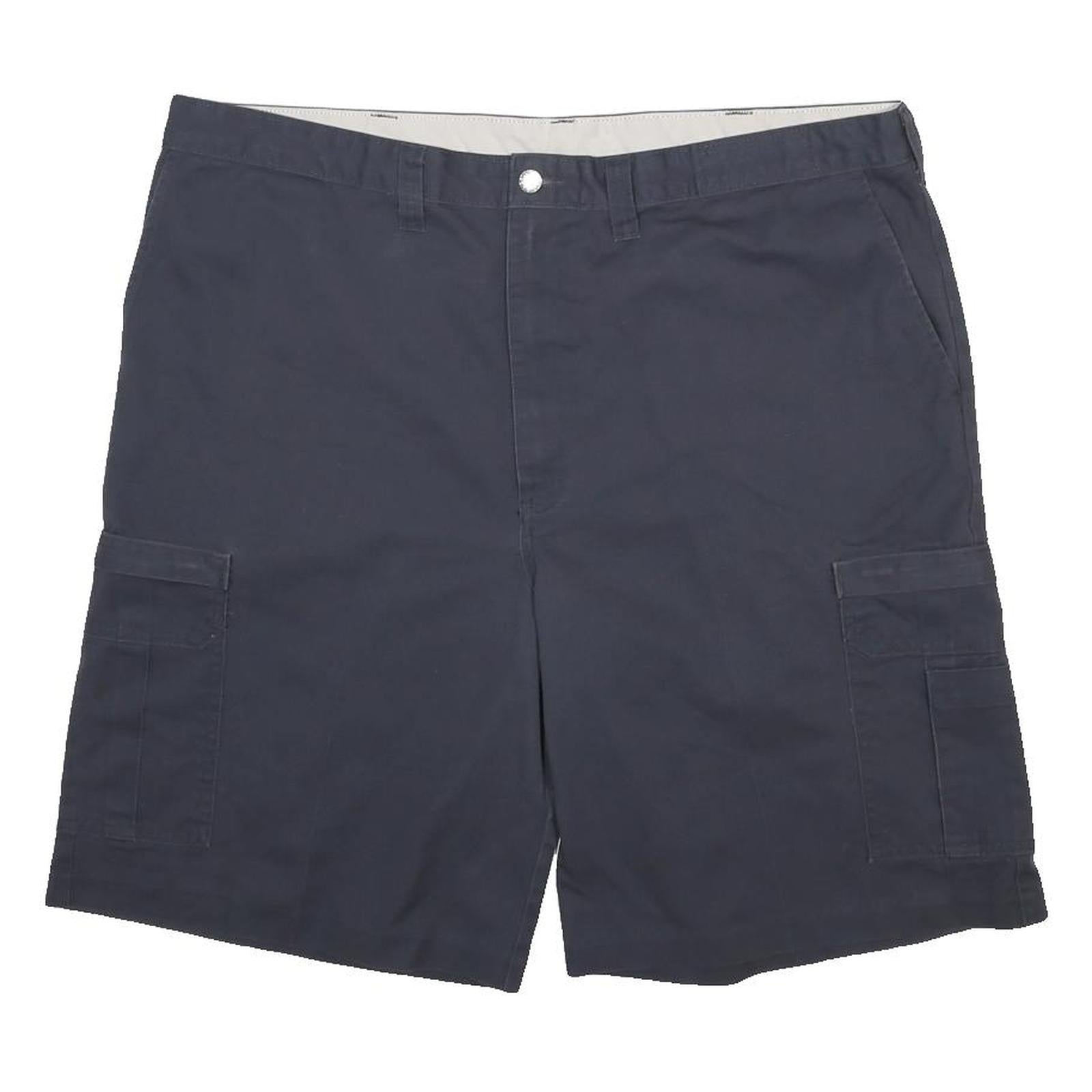 DICKIES Mens Navy Blue Cargo Shorts 2XL W42 Workwear Cotton Blend
