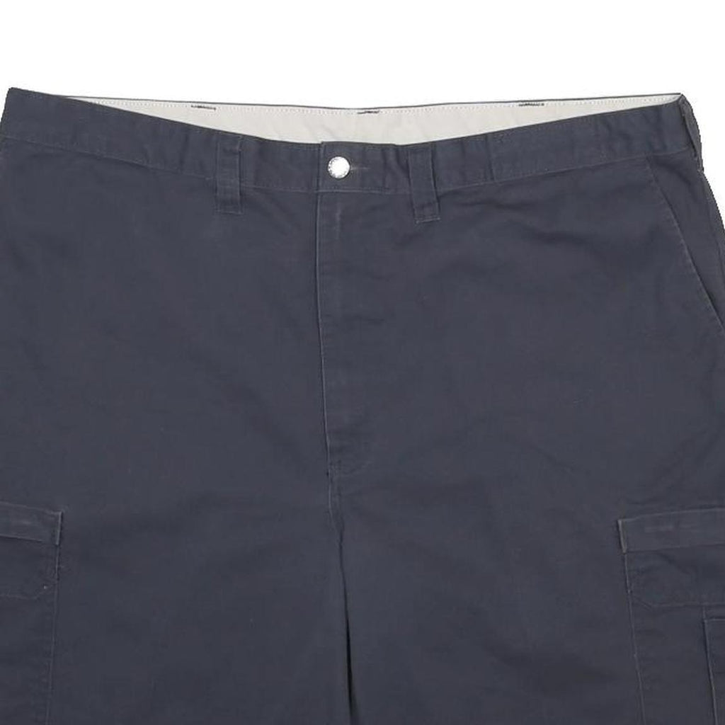 DICKIES Mens Navy Blue Cargo Shorts 2XL W42 Workwear Cotton Blend