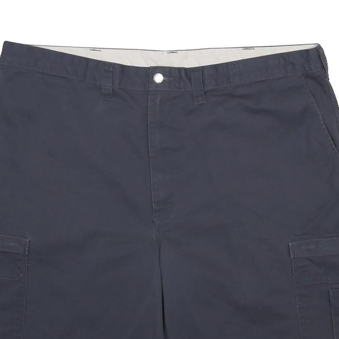 DICKIES Mens Navy Blue Cargo Shorts 2XL W42 Workwear Cotton Blend