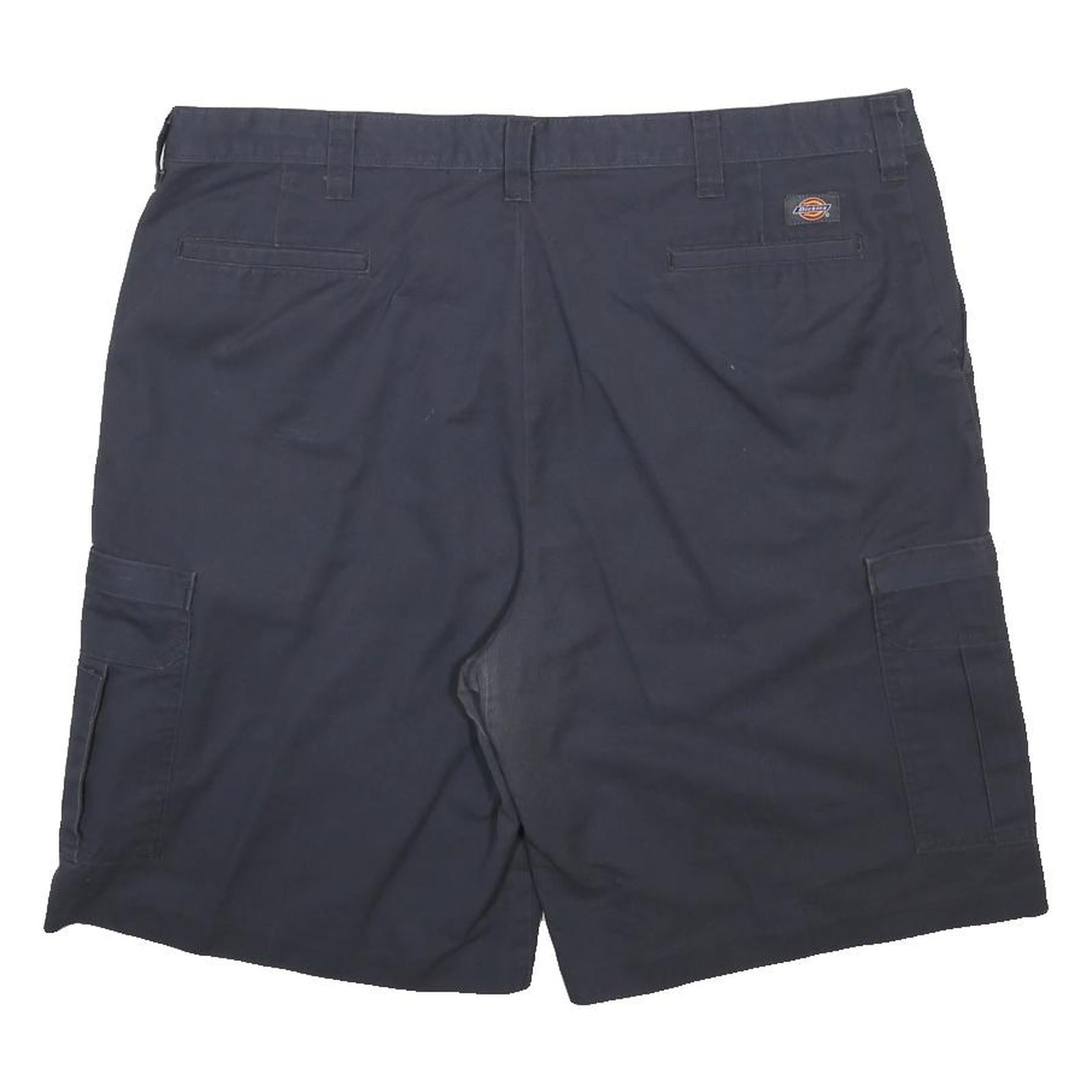 DICKIES Mens Navy Blue Cargo Shorts 2XL W42 Workwear Cotton Blend