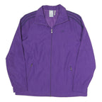 ADIDAS Womens Purple Classic Jacket UK 14 Polyester Blend Zip Sportswear