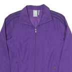 ADIDAS Womens Purple Classic Jacket UK 14 Polyester Blend Zip Sportswear