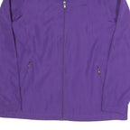ADIDAS Womens Purple Classic Jacket UK 14 Polyester Blend Zip Sportswear
