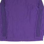 ADIDAS Womens Purple Classic Jacket UK 14 Polyester Blend Zip Sportswear