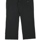 NRG Mens Black Regular Straight Trousers W36 L28 Zip Closure Polyester Blend