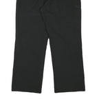 NRG Mens Black Regular Straight Trousers W36 L28 Zip Closure Polyester Blend