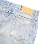 VINCI Mens Blue Denim Cotton Regular Fit Straight W30 L31 Medium Wash Jeans
