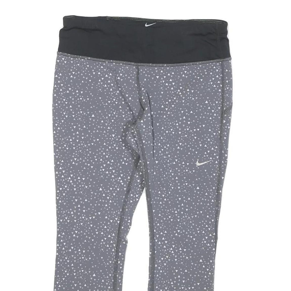 NIKE Womens Shorts Grey & Black Patterned S W26 Dri-FIT Activewear