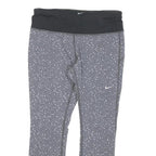 NIKE Womens Shorts Grey & Black Patterned S W26 Dri-FIT Activewear