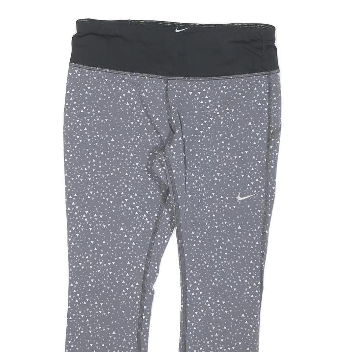 NIKE Womens Shorts Grey & Black Patterned S W26 Dri-FIT Activewear