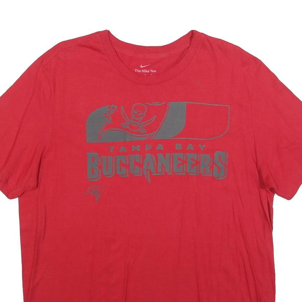 NIKE Mens Red Tampa Bay Buccaneers Graphic T-Shirt L Short Sleeve Crew Neck