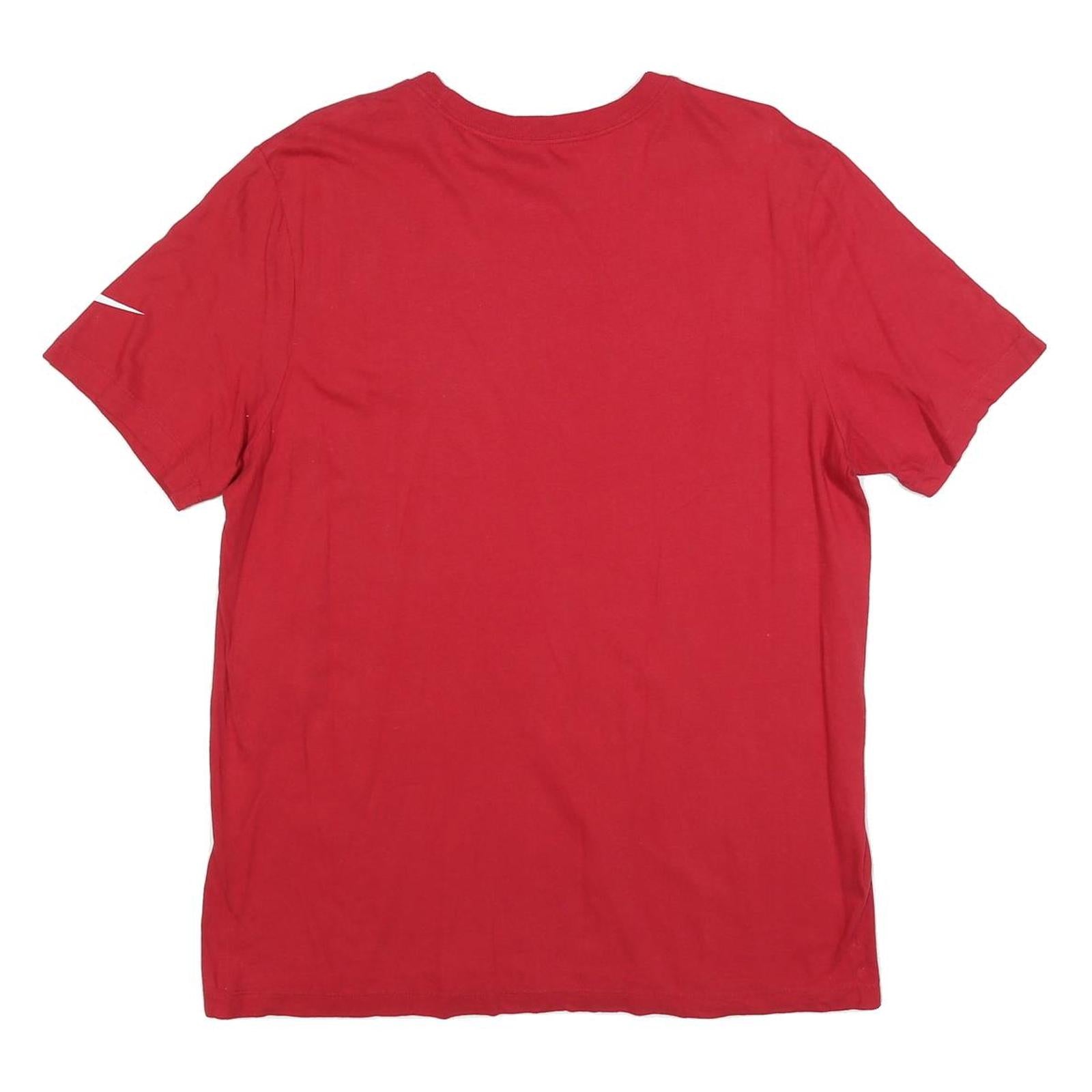 NIKE Mens Red Tampa Bay Buccaneers Graphic T-Shirt L Short Sleeve Crew Neck