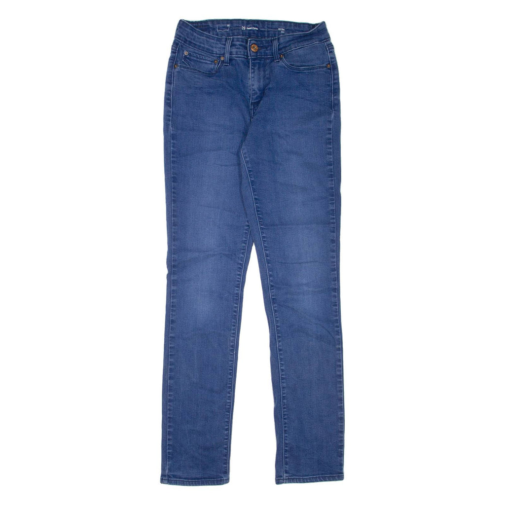 LEVI'S Mid Rise Womens Jeans Blue Slim Straight W25 L32