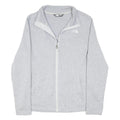 THE NORTH FACE Womens Light Grey Cotton Blend Zip Jacket XL Fleece Outdoor