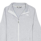 THE NORTH FACE Womens Light Grey Cotton Blend Zip Jacket XL Fleece Outdoor
