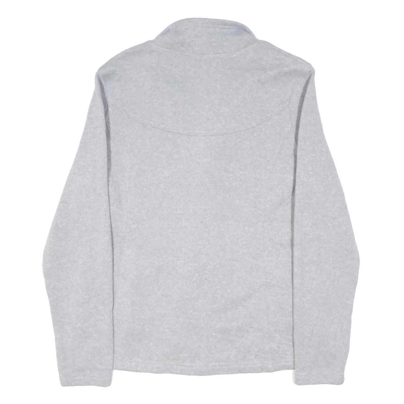 THE NORTH FACE Womens Light Grey Cotton Blend Zip Jacket XL Fleece Outdoor