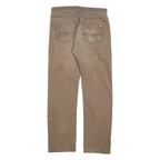 DICKIES Mens Regular Fit Straight Leg Denim Brown W34 L32 Workwear Cotton Blend