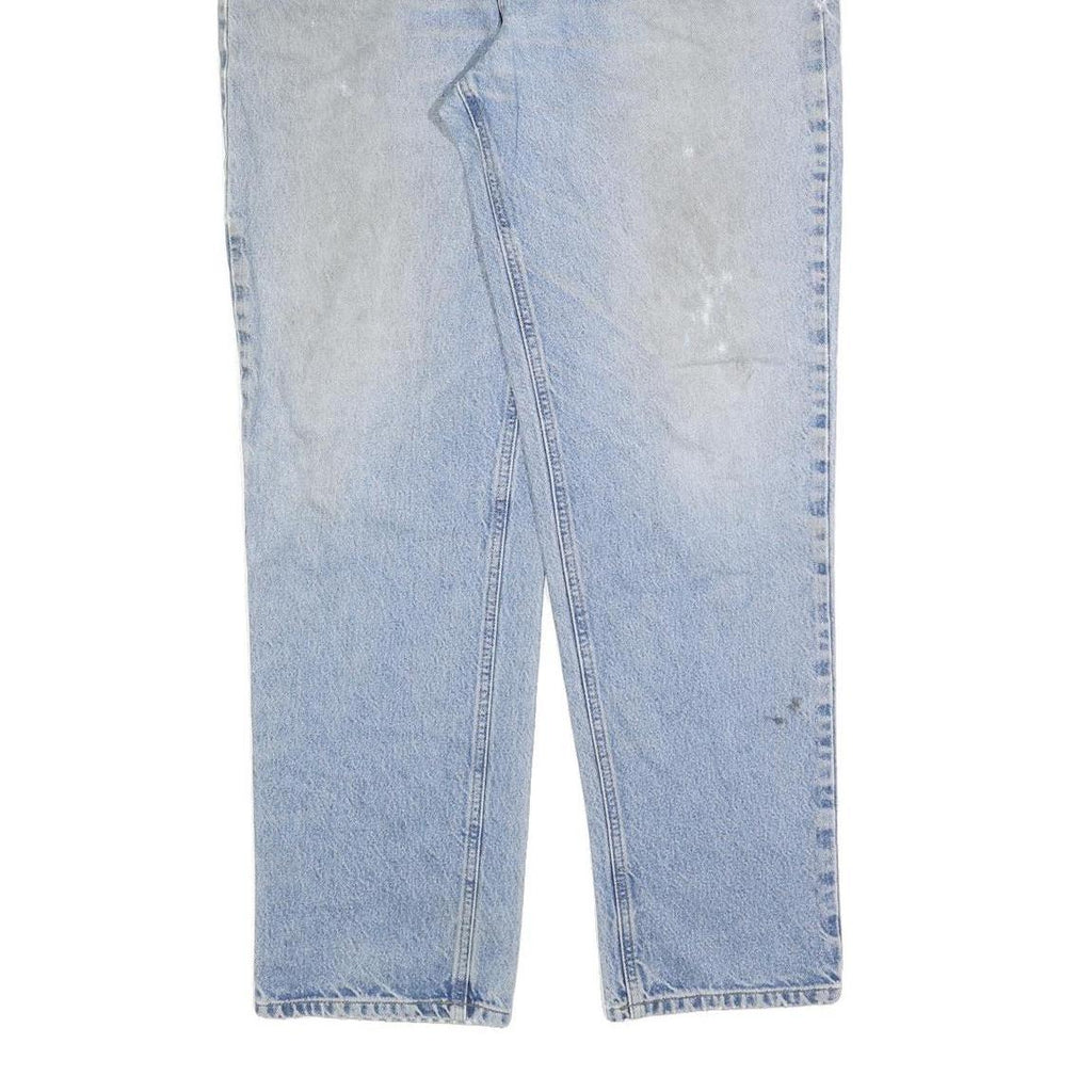 CARHARTT Mens Jeans Blue Relaxed Straight Denim Light W38 L34 Zip Casual Wear