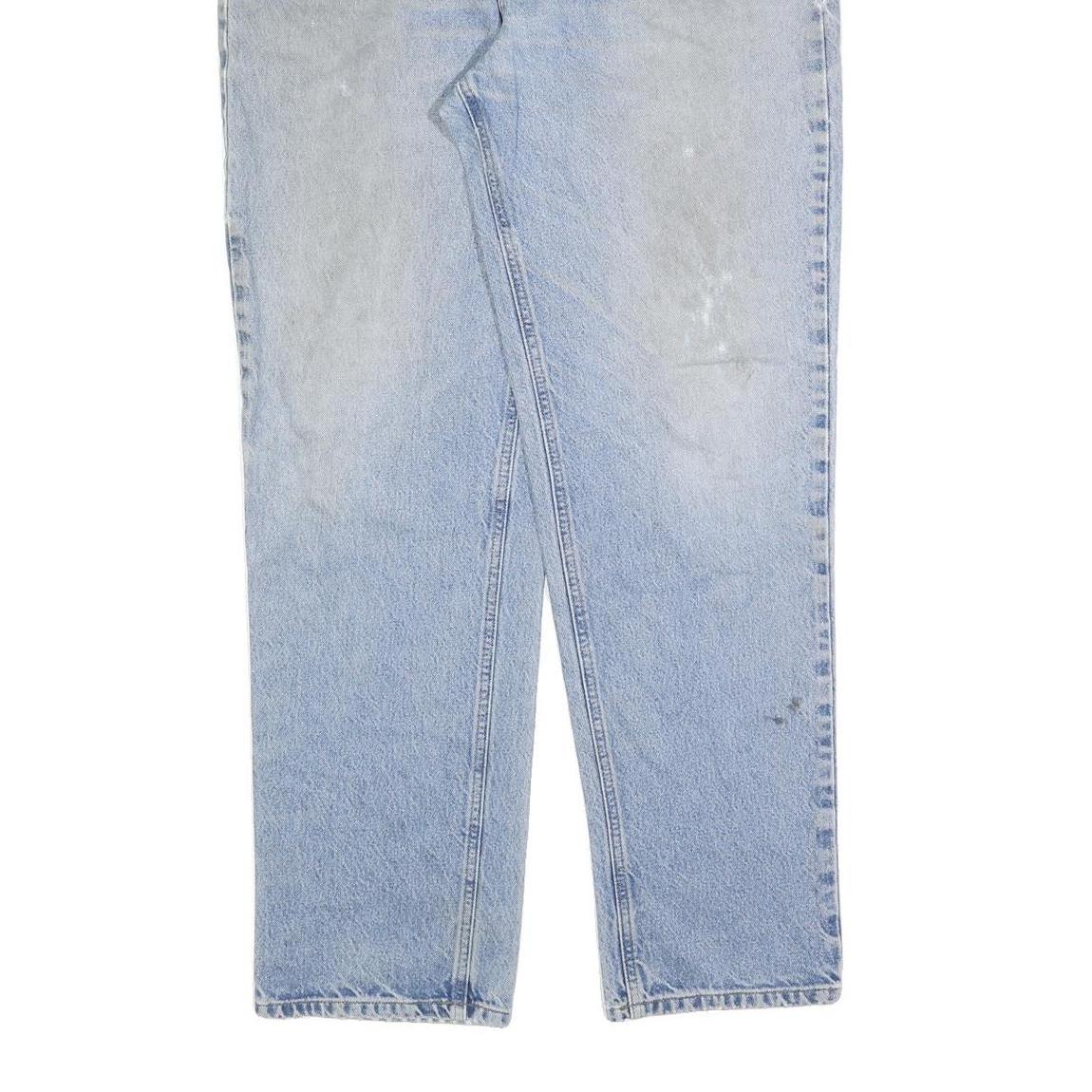 CARHARTT Mens Jeans Blue Relaxed Straight Denim Light W38 L34 Zip Casual Wear