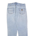 CARHARTT Mens Jeans Blue Relaxed Straight Denim Light W38 L34 Zip Casual Wear