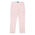 TOMMY HILFIGER Mens Cotton Blend Pink Regular Fit Straight Leg Trousers W35 L32