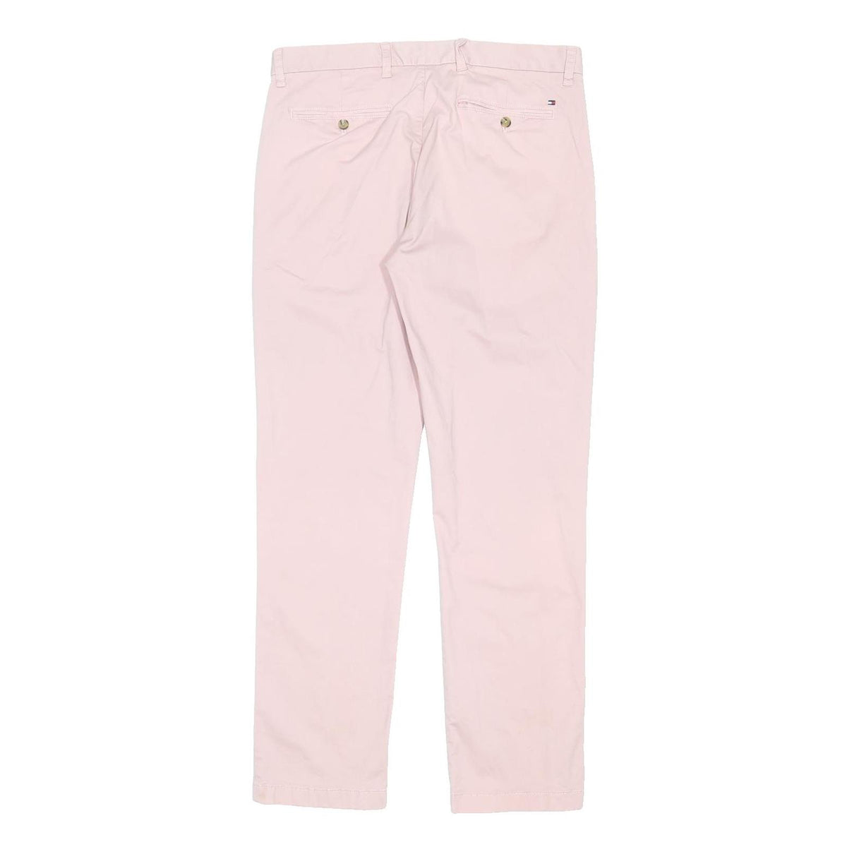 TOMMY HILFIGER Mens Cotton Blend Pink Regular Fit Straight Leg Trousers W35 L32