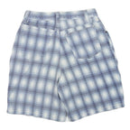 SOSTANZA Womens Shorts Blue Casual Plaid XS W26 Cotton Blend Comfortable Fit