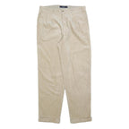 GAP Mens Relaxed Beige Corduroy Trousers W36 L34 Classic Fit Zip Closure