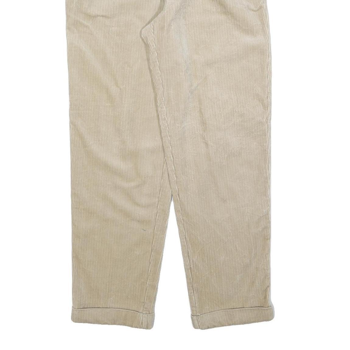 GAP Mens Relaxed Beige Corduroy Trousers W36 L34 Classic Fit Zip Closure