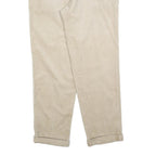 GAP Mens Relaxed Beige Corduroy Trousers W36 L34 Classic Fit Zip Closure