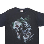 HANES Mens Black Graphic T-Shirt M Short Sleeve Crew Neck Batman Joker