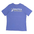 NAUTICA Mens Blue Graphic T-Shirt S Short Sleeve Crew Neck Cotton Comfortable