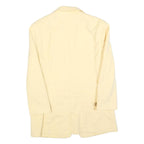 CLASSIC Womens Cream Wool Blend Button Jacket M Plain Tailored Long Sleeve