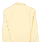 CLASSIC Womens Cream Wool Blend Button Jacket M Plain Tailored Long Sleeve