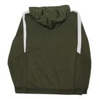 PUMA Mens Green & White Outdoor Zip Hoodie Jacket XL Polyester Blend Jersey