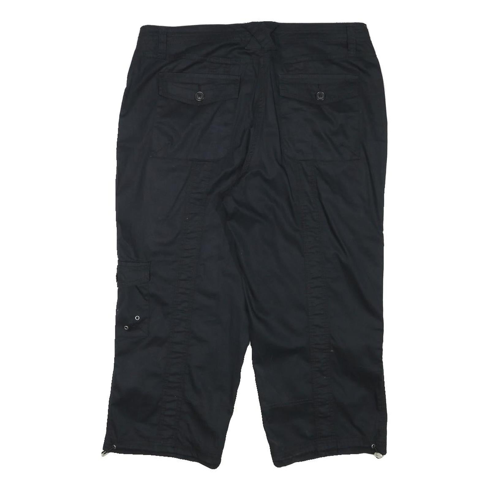 STYLE AND CO Womens Black Casual Cargo Shorts XL W34 Cotton Blend